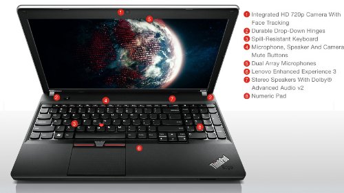 Lenovo ThinkPad Edge E545 20B20011US AMD Elite 15.6″ Windows 7 Professional Business Notebook PC (A6-5350M 2.9GHz, 1TB Hybrid SSD Hard Drive, Windows 7 PRO Laptop, 4GB RAM)