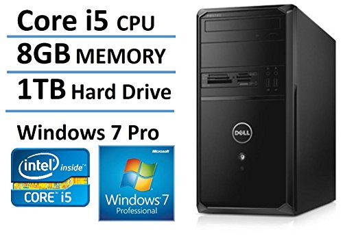 2016 New Edition Dell Vostro High Performance Flagship Business Desktop, Windows 7/10 professional, Intel Core i5-4460 up to 3.4GHz, NVIDIA GeForce GTX745, 1TB HDD, DVD Drive, HDMI, VGA