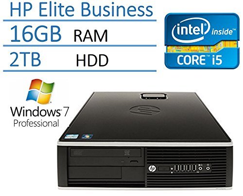 2016 Newest HP Elite Pro Series High Performance Business Desktop, Intel Core i5 up to 3.3GHz Quad-Core Processor, 16GB RAM, 2TB SATA HDD, Windows 7 Professional 64-Bit (Certified Refurbished)