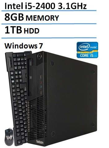 2016 Lenovo ThinkCentre M81 High Performance Small Factor Desktop Computer, Intel Core i5 Processor 3.1GHz, 8GB RAM, 1TB HDD, Windows 7 Professional (Certified Refurbished) (8GB)